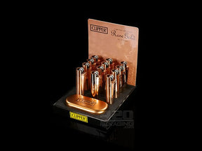 Rose Gold Metal Clipper Lighters 12/Box - 2