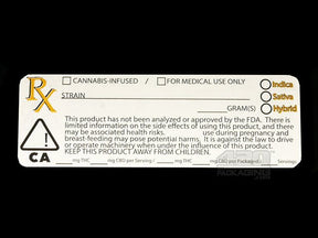California Rx Warning Labels 1000/Roll - 1