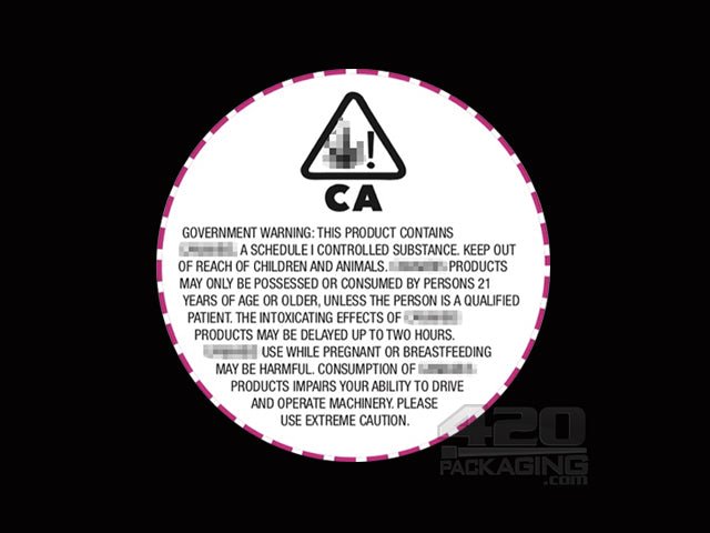 1.5&#8221; Round California State Warning Labels 1000/Roll