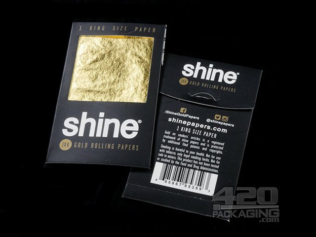 Shine® King Size 24k Gold Rolling Paper 1/Box - 1