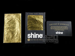 Shine® King Size 24k Gold Rolling Paper 1/Box - 3