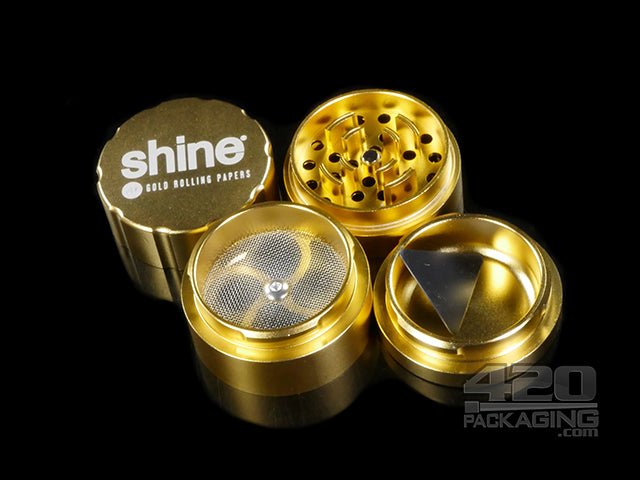 Shine Gold 4-Piece Metal Grinder - 4