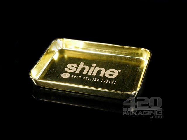 Shine Gold Metal Rolling Tray - 1