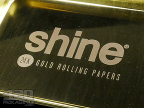 Shine Gold Metal Rolling Tray - 3