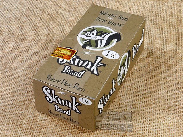 Skunk Brand 1 1-2 Size Hemp Rolling Papers 25/Box - 2