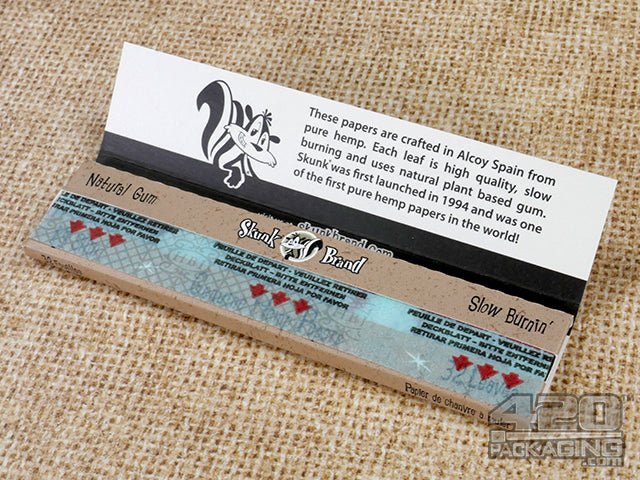 Skunk Brand King Size Slim Hemp Rolling Papers 50/Box - 4