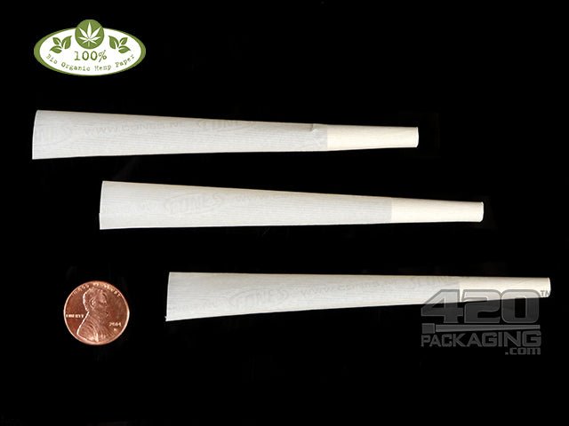 109mm King Size De Luxe Organic Hemp Cones - 26mm Large Filter (1.3 Gram) 800/Box - 3