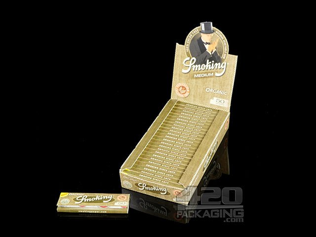 Smoking Organic Medium 1 1-4 Size Rolling Papers 25/Box - 1