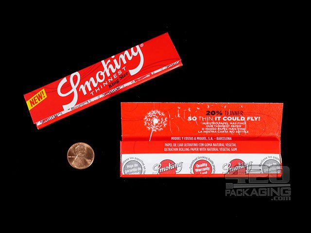 Smoking Thinnest King Size Rolling Papers 50/Box - 2