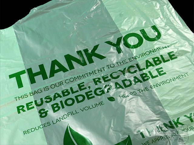 1-6 Size Green Plastic T-Shirt Bag 500/Box - 4