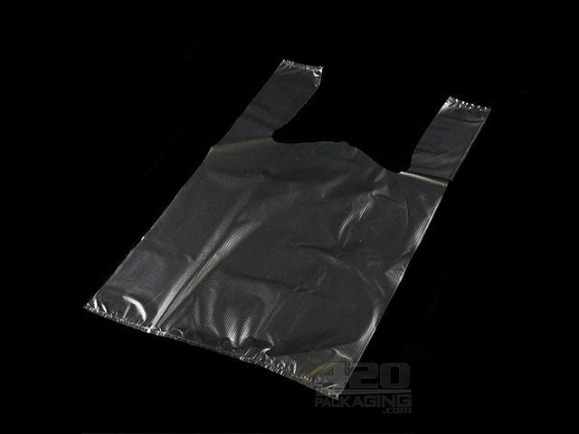 1-6 Size Black Heavy Duty T-Shirt Bag 500/Box - 1