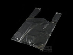 1-8 Size Black Heavy Duty T-Shirt Bag 200/Box - 1