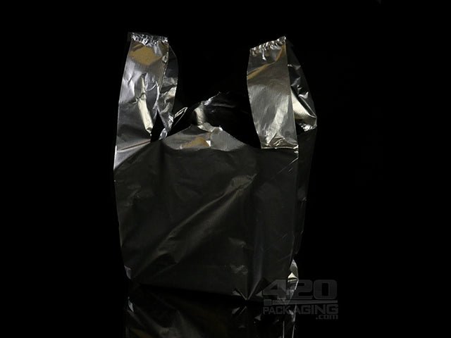 1-6 Size Black Heavy Duty T-Shirt Bag 500/Box - 3