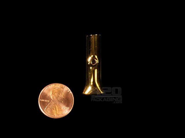 Toker Tips Reusable Flat Glass Gold Tips 1/Box - 2