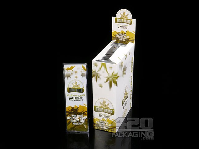 True Hemp FLAV-R-LESS Hemp Wraps 25/Box - 1