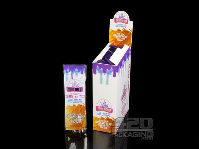 True Hemp Sticky Gelato Flavored Hemp Wraps 25/Box - 1