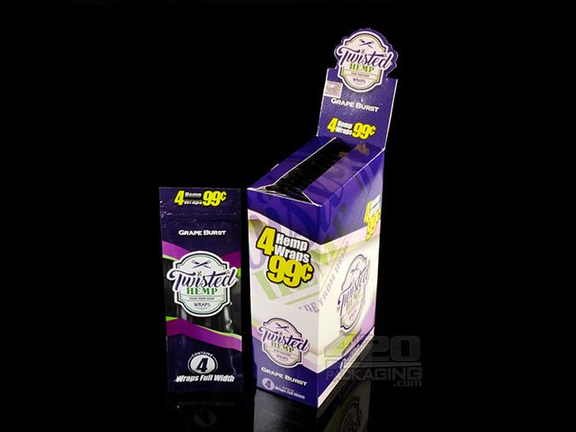 Twisted Grape Burst Flavored Hemp Wraps 15/Box - 1