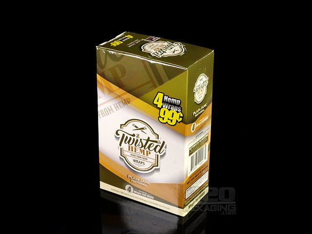Twisted Plain Jane Flavored Hemp Wraps 15/Box - 2