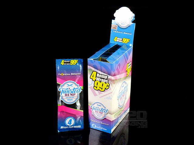 Twisted Tropical Breeze Flavored Hemp Wraps 15/Box - 1
