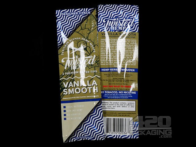 Twisted Hemp Vanilla Smooth Flavored Organic Hemp Wraps 15/Box - 2