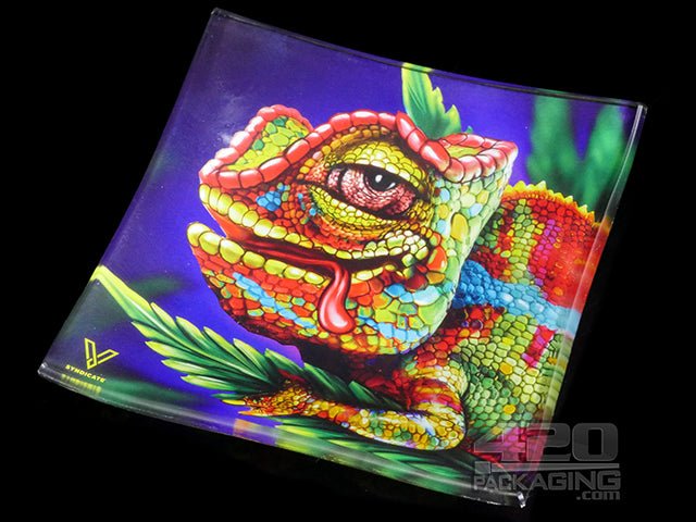 V Syndicate Chameleon Cloud Glass Ashtray - 2