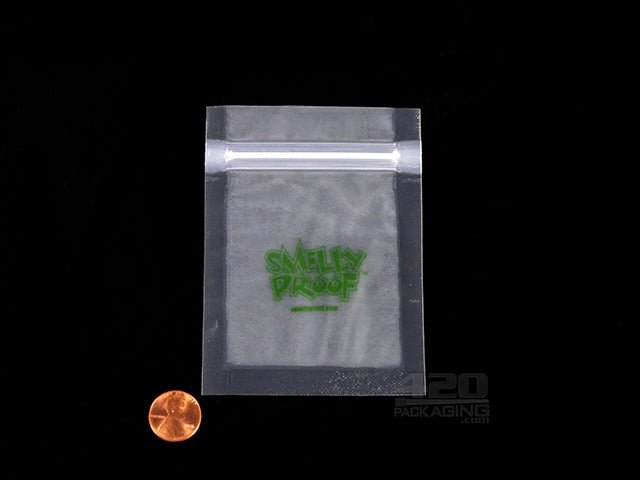 2.5"x3" Clear Smelly Proof XXS Plastic Zip Bags 100/Box - 2