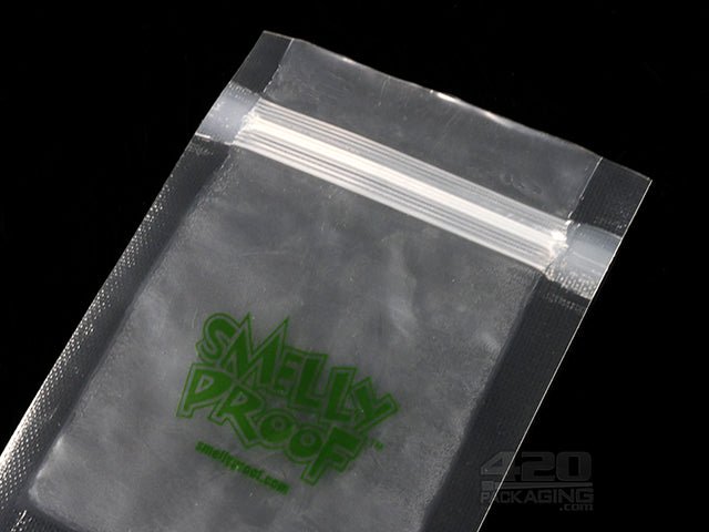 2.5"x3" Clear Smelly Proof XXS Plastic Zip Bags 100/Box - 4