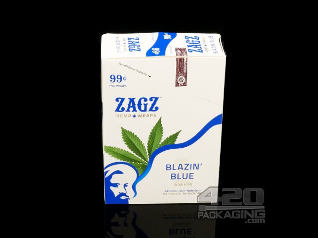 ZAGZ Blazin' Blue Flavored Hemp Wraps 25/Box - 2