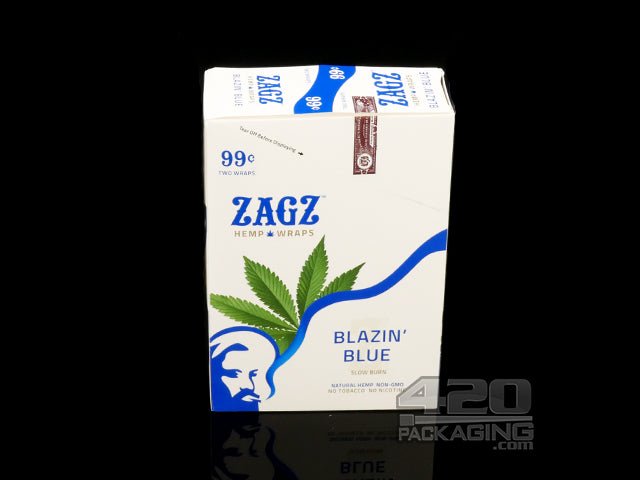 ZAGZ Blazin' Blue Flavored Hemp Wraps 25/Box - 2