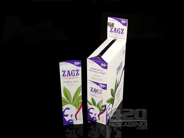 ZAGZ Purple Chill Flavored Hemp Wraps 25/Box - 1