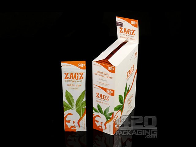 ZAGZ Tropic Trip Flavored Hemp Wraps 25/Box - 1