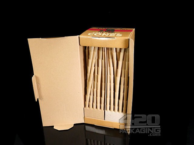 Zig-Zag 1 1-4 Size Pre Rolled Unbleached Paper Cones 900/Box - 2