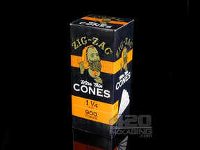 Zig-Zag 1 1-4 Size Pre Rolled Ultra Thin Paper Cones 900/Box - 1