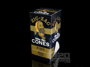 Zig-Zag King Size Pre Rolled Ultra Thin Paper Cones 800/Box - 1