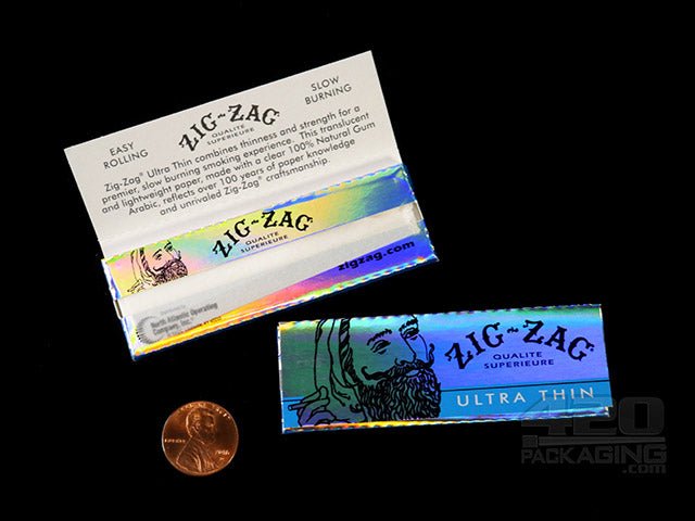Zig Zag 1 1-4 Size Ultra Thin Rolling Papers 24/Box - 3