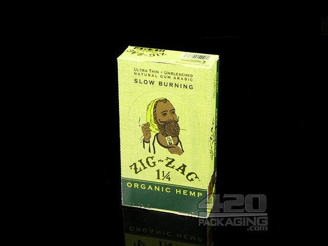 Zig Zag 1 1-4 Size Organic Hemp Rolling Papers 24/Box - 2