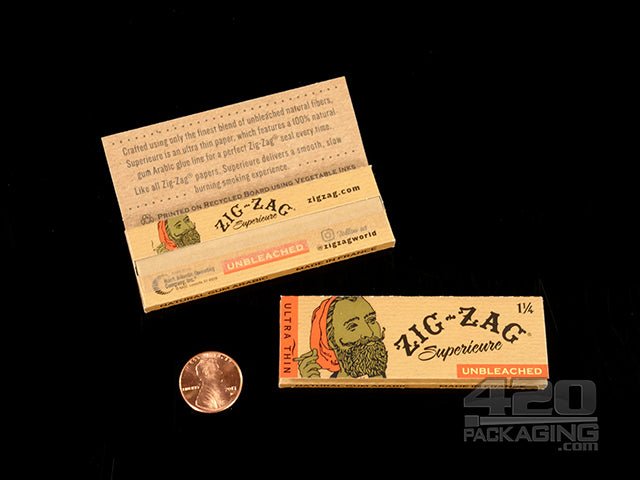 Zig Zag Supreme 1 1-4 Size Unbleached Rolling Papers 24/Box - 3