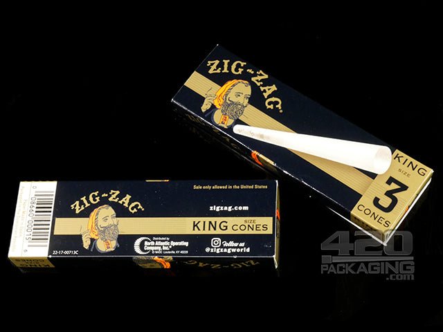 Zig-Zag King Size Pre Rolled Paper Cones 24 Pack Carton (3 Cones Per Pack) - 2