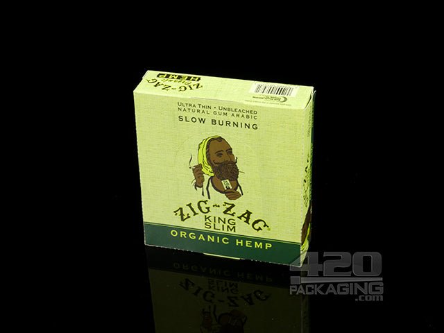 Zig Zag King Slim Organic Hemp Rolling Papers 24/Box - 2