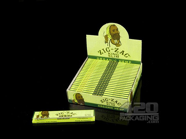 Zig Zag King Slim Organic Hemp Rolling Papers 24/Box - 1
