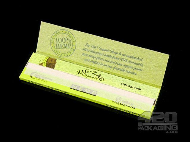 Zig Zag King Slim Organic Hemp Rolling Papers 24/Box - 4