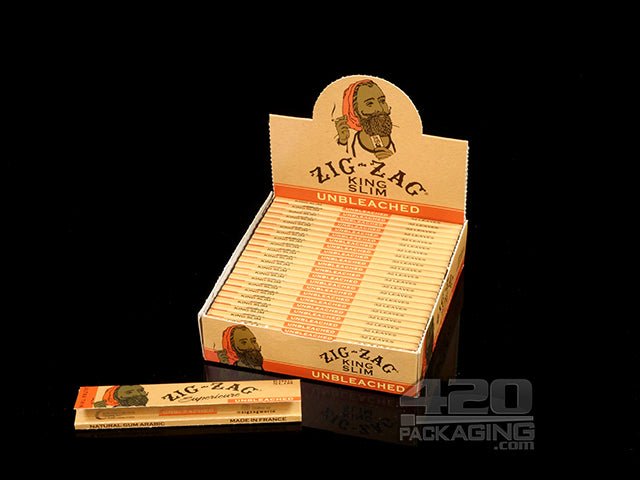 Zig Zag Supreme King Slim Unbleached Rolling Papers 24/Box - 1
