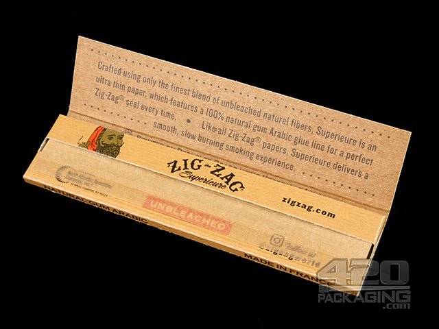 Zig Zag Supreme King Slim Unbleached Rolling Papers 24/Box - 4