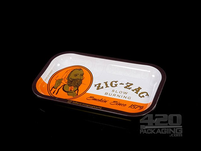 Zig-Zag Small Classic Metal Rolling Tray - 1