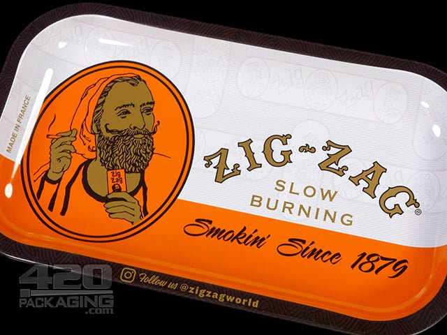 Zig-Zag Small Classic Metal Rolling Tray - 3