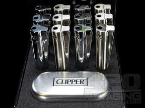 Clipper Silver Jet Metal Electronic Lighter 12/Box - 3