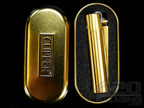 Gold Metal Clipper Lighters 12/Box - 4