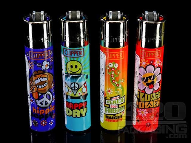 Clipper Lighter Hippie Design 48/Box - 1