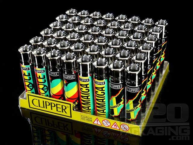 Clipper Lighter Jamaican Design 48/Box - 2