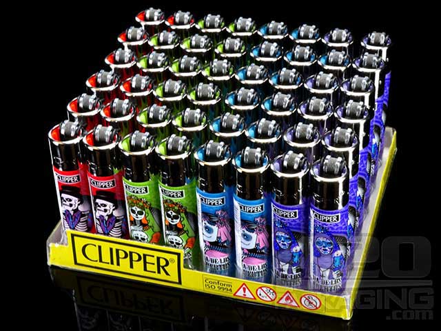Clipper Lighter Santa Muertos Design 48/Box - 2